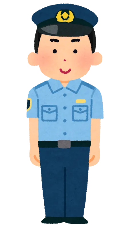 男性警察官のイラスト